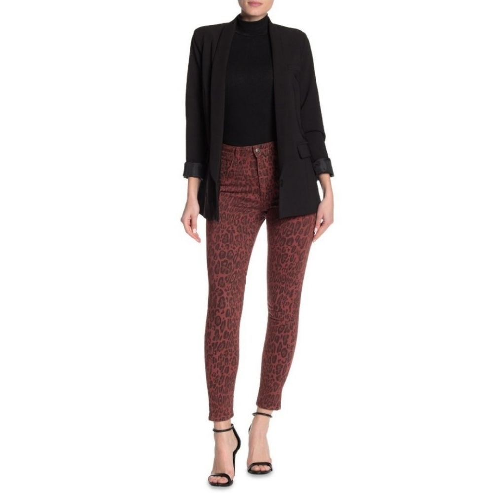 Joe's Jeans/Charlie Leopard print high rise jeans
